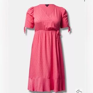 TORRID NWT Midi Swiss Linen Surplice Dress 1X